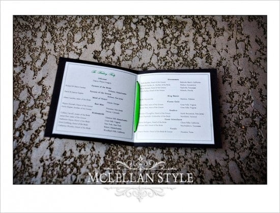 Wedding program handmade