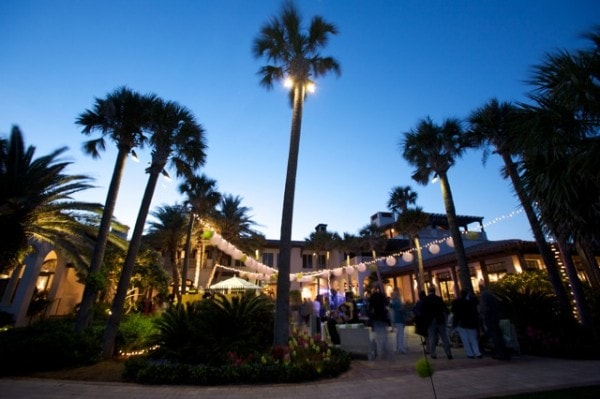 Outdoor wedding reception site
