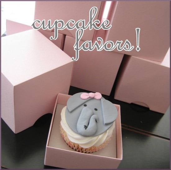 Cucakes Elephant Cupcake Favors