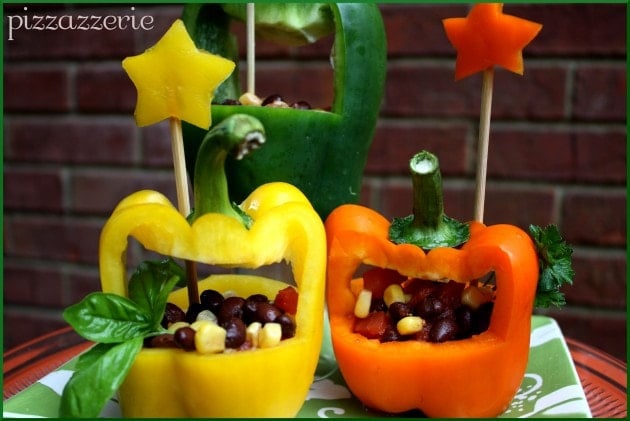 Bell Pepper Black Bean Salad Basket