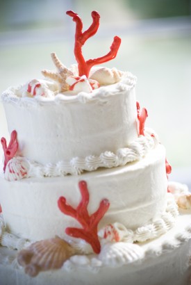 Coral Wedding Cake