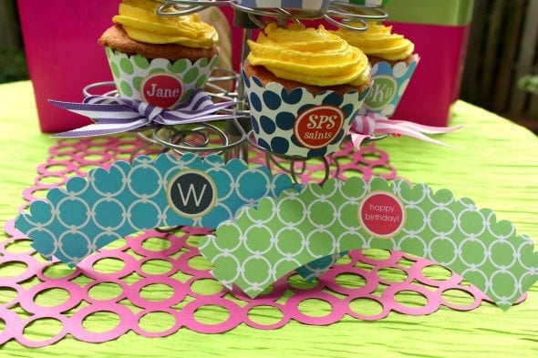Monogrammed Cupcake Wrappers