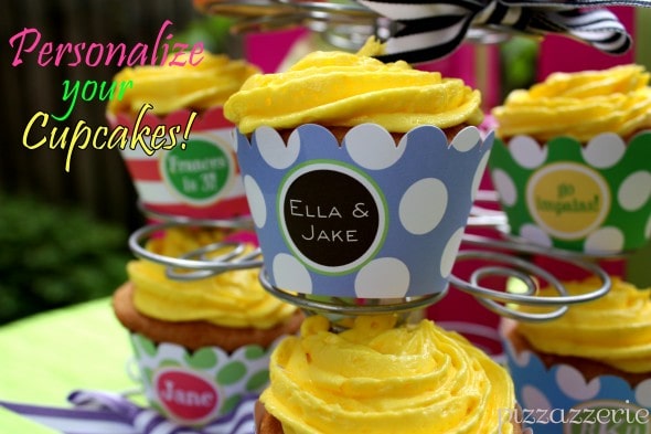 Monogrammed Cupcake Wrapper