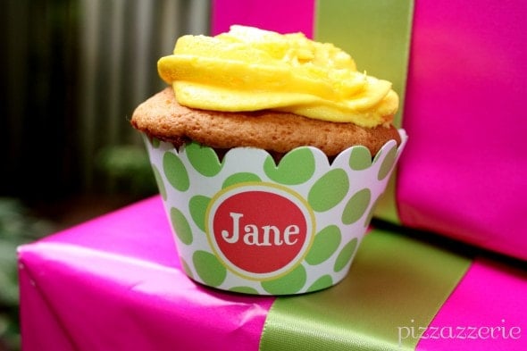 Monogrammed Cupcake Wrappers