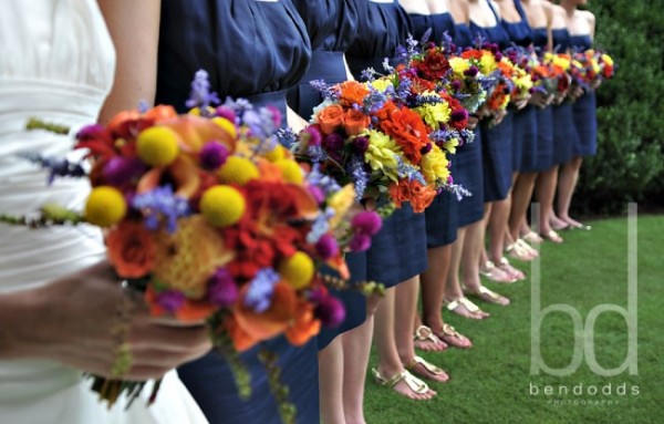DSC_3148 Navy Wedding Bridesmaid Colorful Bouquet