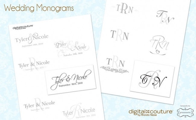 Designs Wedding Monogram Examples