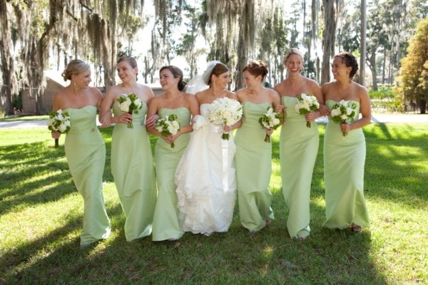 Green Bridesmaid Dresses in Southern Park