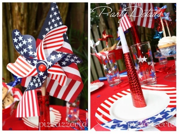 July 4th Party Windmills and Details