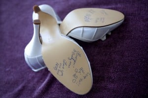 Something Blue Messages on Shoes