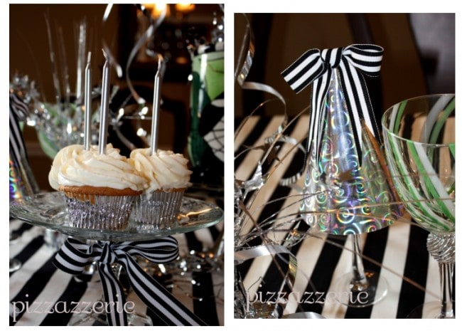 Black and White Cupcakes Cat Party