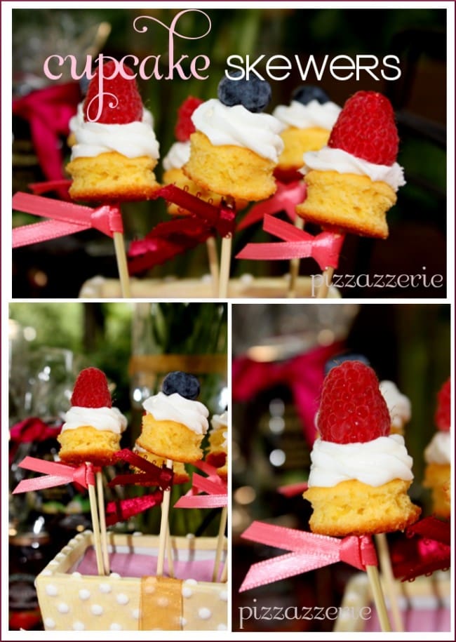 cupcake skewers on a stick