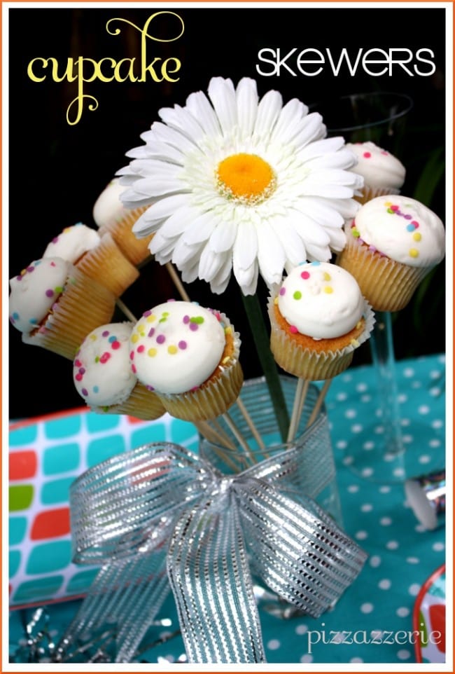 cupcake skewers on a stick