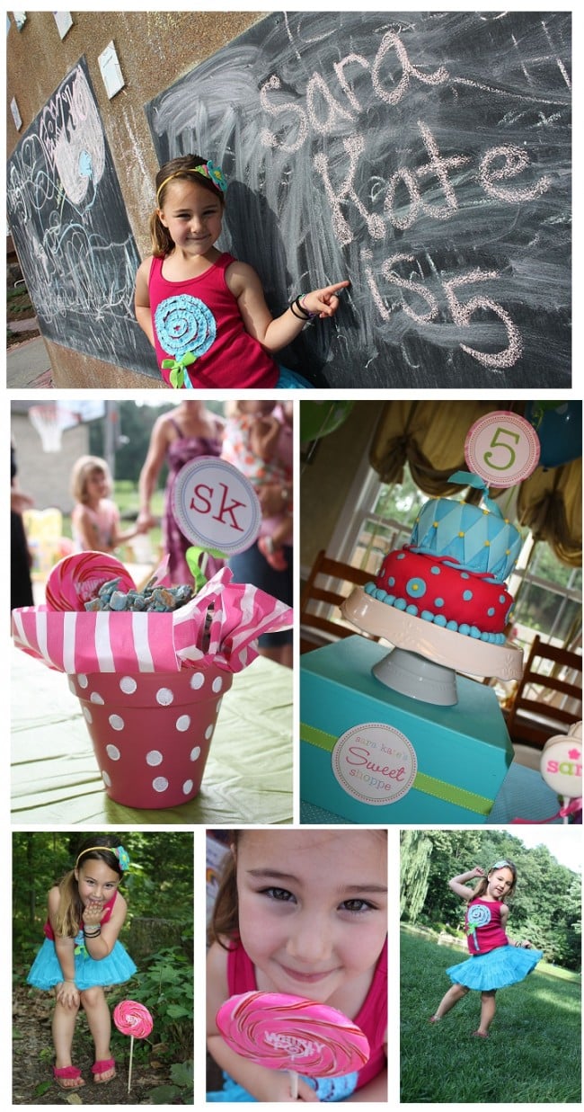 5th Birthday Pink and Blue and Green