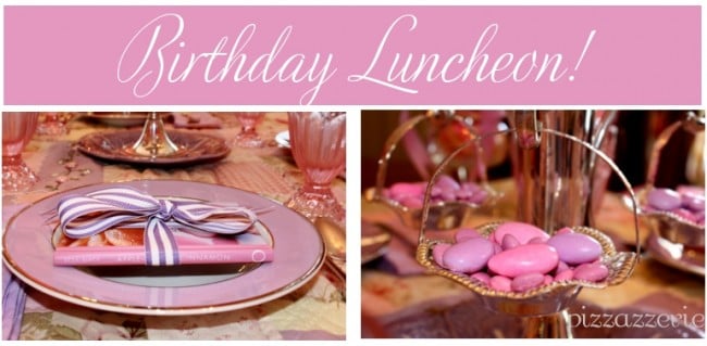 pink and purple birthday luncheon