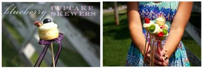 blueberry cupcake skewers