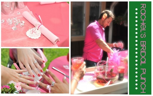 pink bridal shower punch