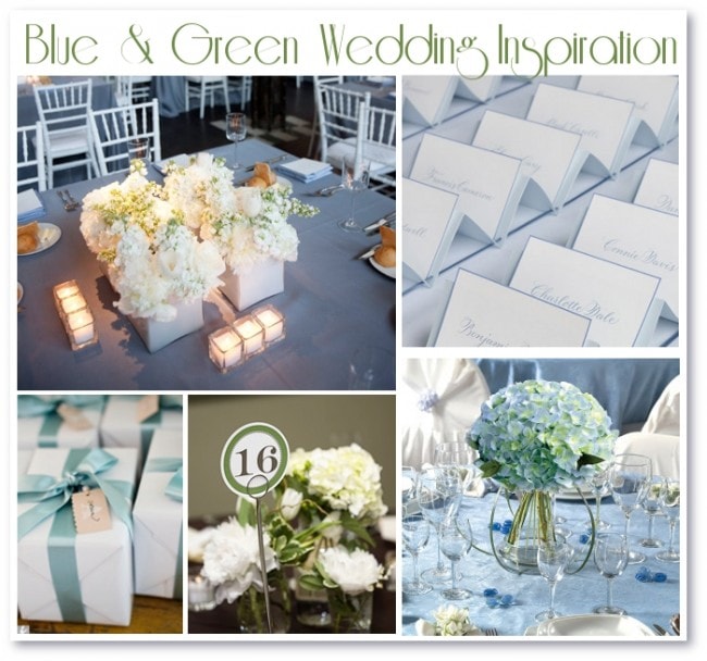 greenblue blue and green wedding inspiration