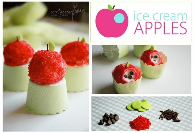 ice cream apples dessert