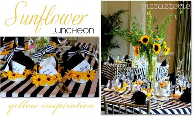 SUnflower Luncheon Party Table