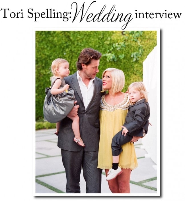 Tori Spelling Wedding Interview Picture