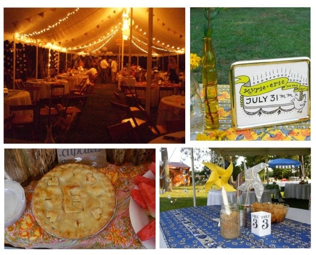 wildflower patchwork wedding