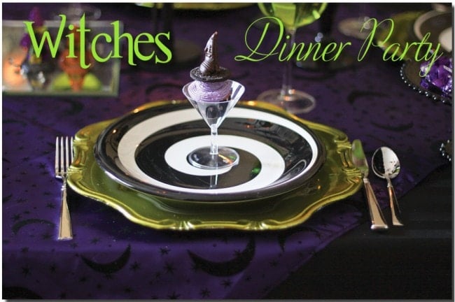 witches dinner party for halloween