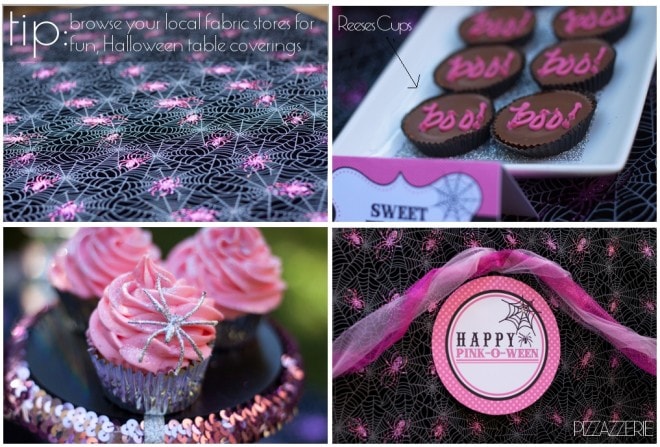PinkOWeen7 Pink Halloween Party Dessert Table Design