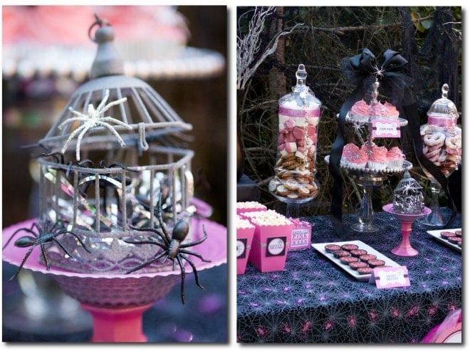 PinkOween91 halloween pink spider decorations party
