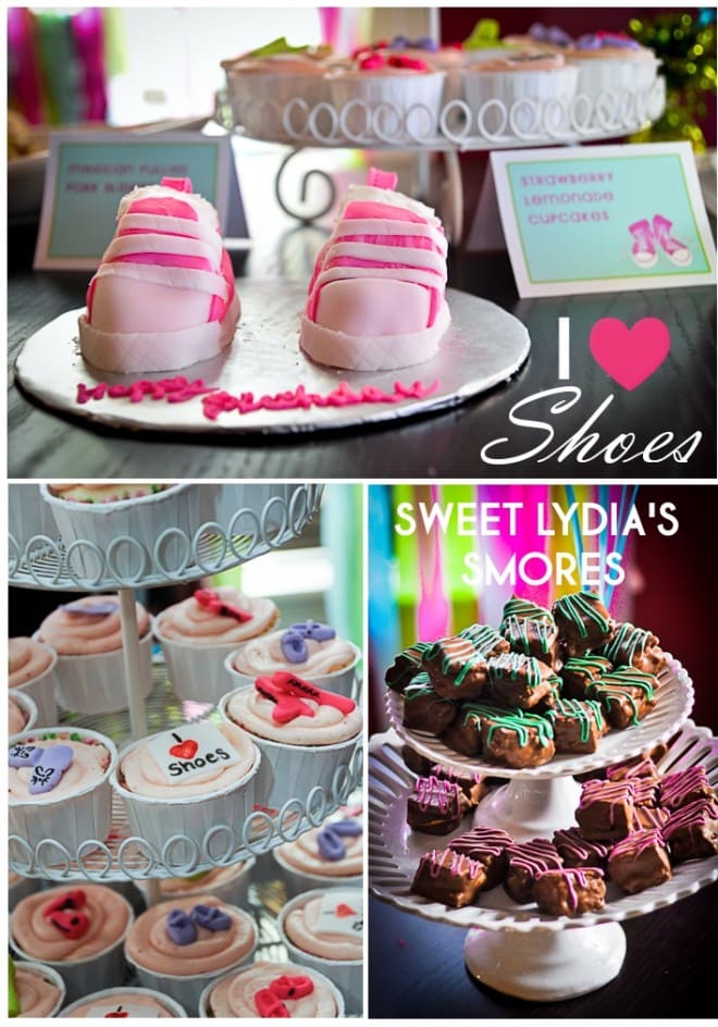 shoe themed birthday party for little girl
