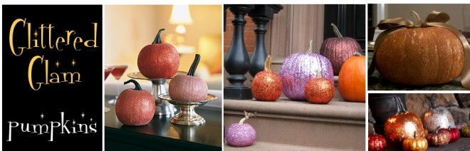 glitter pumpkins