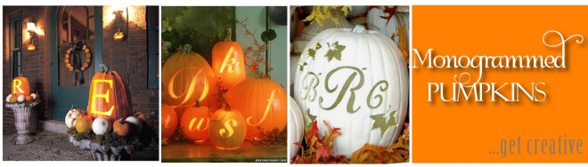monogrammed pumpkins