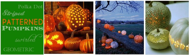 striped, polka dotted, and patterned pumpkins
