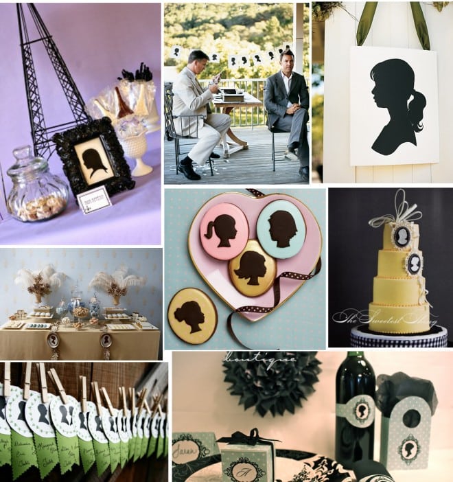 parties and weddings with silhouette art