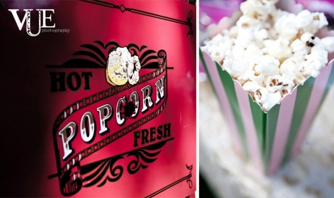 circus themed event popcorn boxes