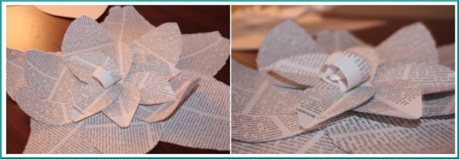 book pages paper flowers