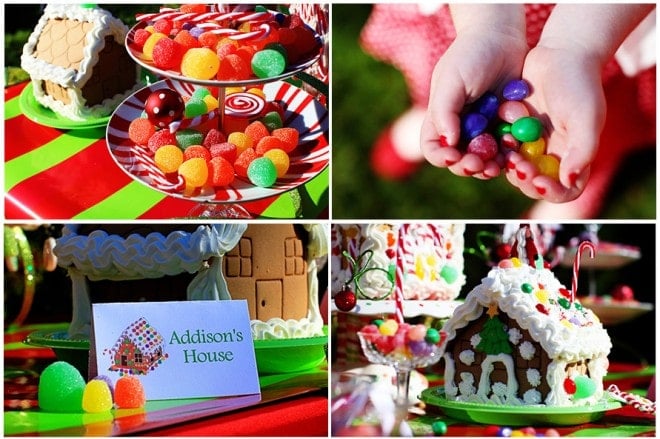 decorate gingerbread house party