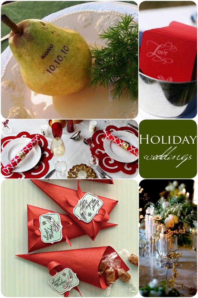 holiday wedding details christmas