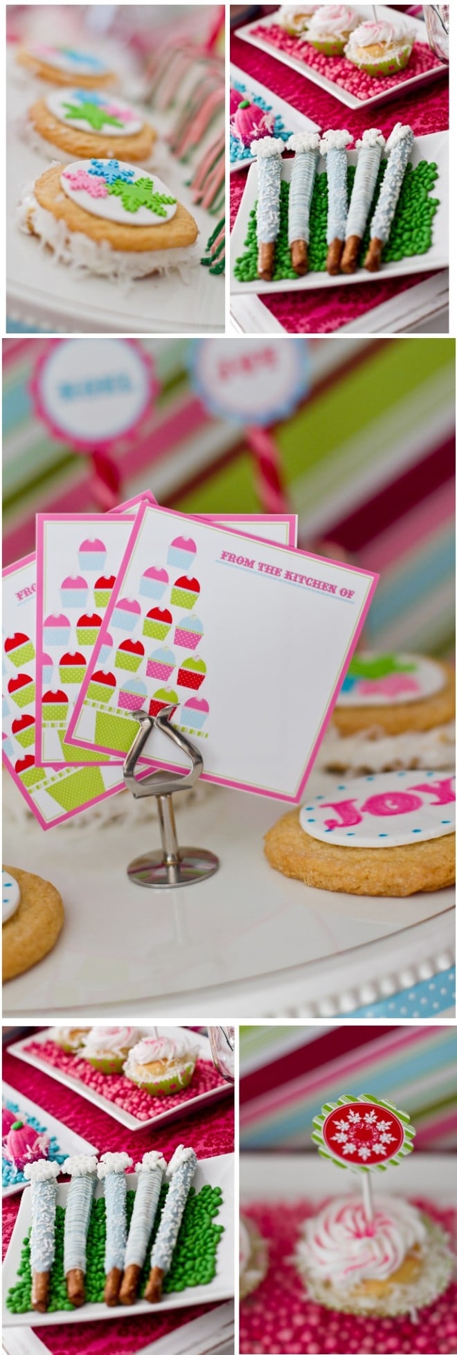 vintageholidayparty3 lime green pink holiday party