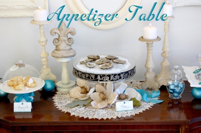 appetizer holiday table