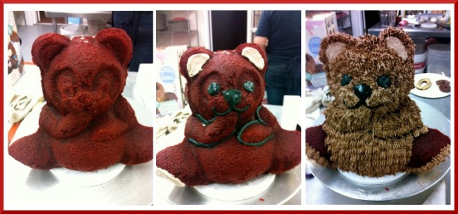 christmas bear cake