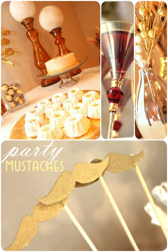 new years party mustaches on stick