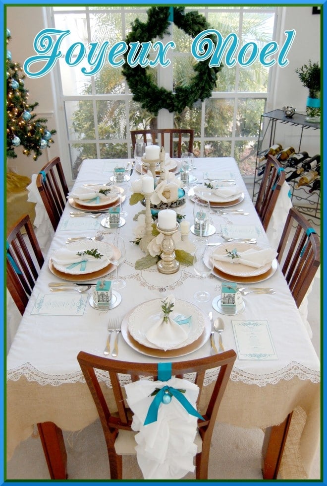 joyeux noel full holiday tablescape