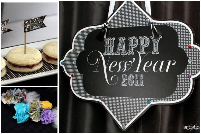 new years eve poster and garland