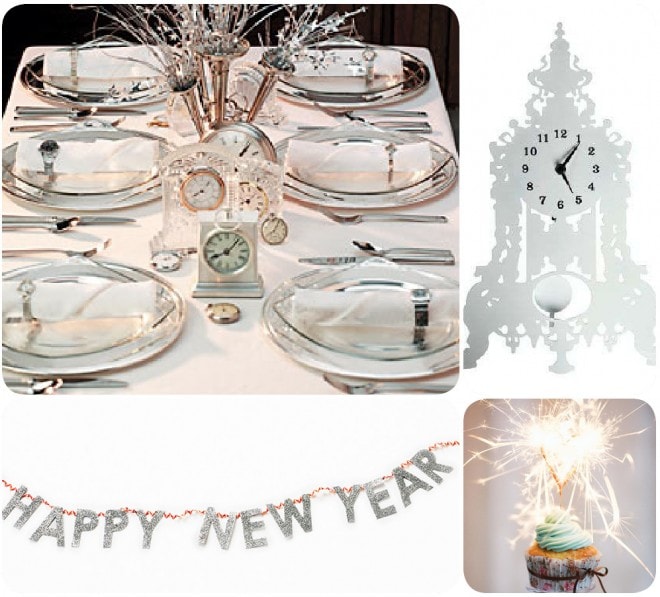 new years white silver sparklers cupcakes