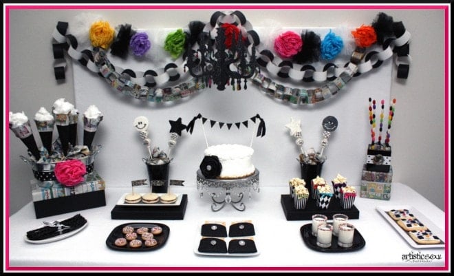 children's new years eve party black and white