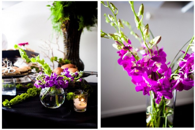 purple wedding flowers