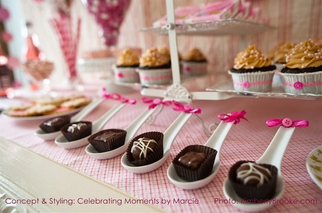 pink valentine's truffles