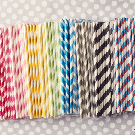 striped paper straws
