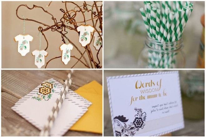 striped straws baby shower